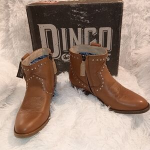 Dingo Women's Brown Leather Ankle Boots